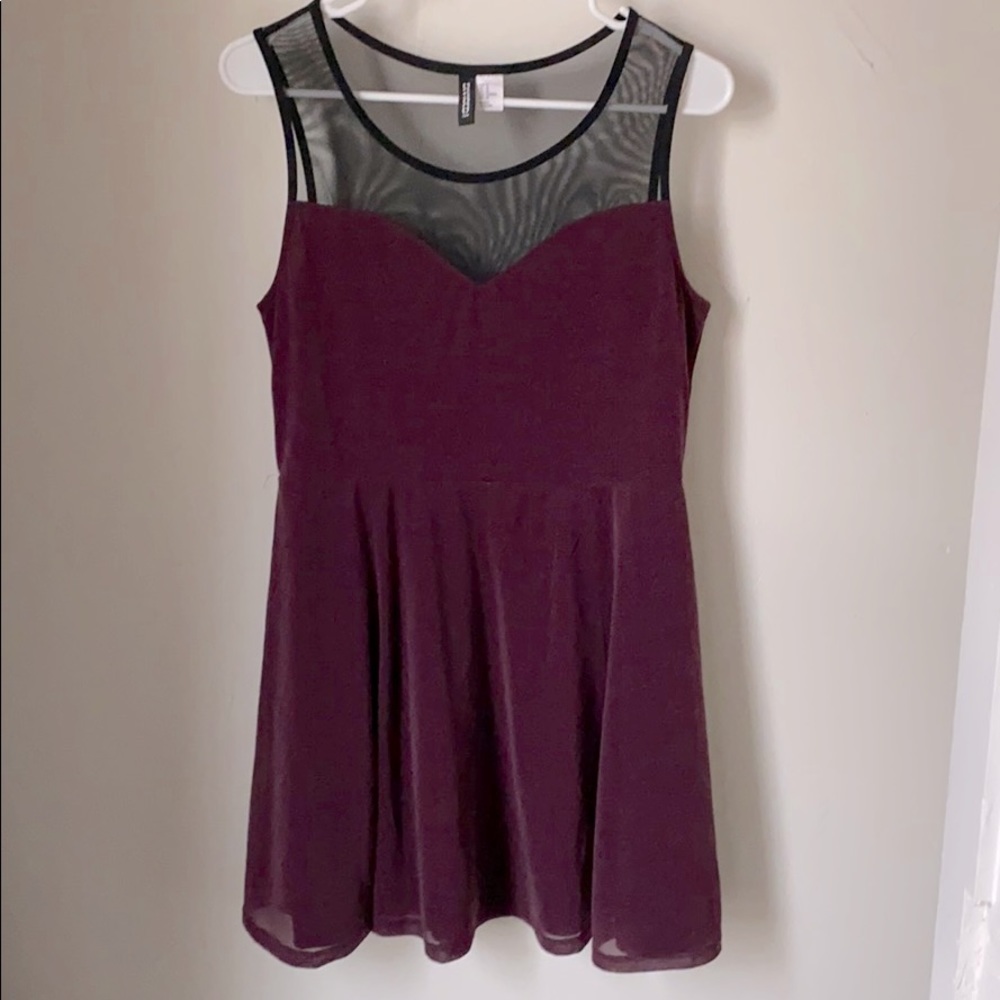 Wine colored skater dress